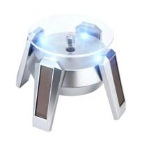 Airship UFO Rotating Display Stand 360 Degrees Solar Dual Use Automatic Turntable for Showcase juoda