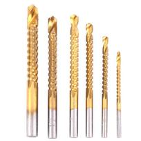 6pcs 3-8mm Drill Bit Set High Speed Steel Hole Enlarging Tools Side Cutting Drill Bit  For Wood