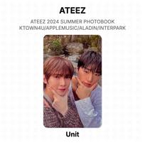 ATEEZ 2024 SUMMER PHOTOBOOK KTOWN4U/APPLEMUSIC/ALADIN/INTERPARK Official Photocard Unit 02 brown