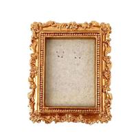 Mini Gold Picture Frame Retro Small Antique Resin Baroques Picture Frame Hanging Tabletop Display for DIY Jewelry