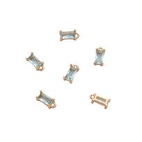2 vnt vario stačiakampio spalvoto cirkonio pakabos pakabukas, skirtas „pasidaryk pats“ papuošalams gaminti amatų priedams 4x8mm