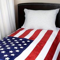 Amerikos vėliavos fliso pledas, 130cm*150cm