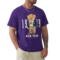 New York 1979 Cute Teddy Bear T Shirt Harajuku Short Sleeve T-shirt 100% Cotton Graphics Tshirt Tops S