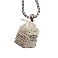 Elegant Stainless Steel Necklace Creative Beverage Box Pendant Neckchain Jewelry for Everyday Wear and Special Occasions 1
