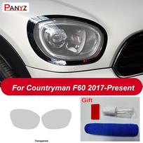 Car Headlight Protective Film Headlamp Restoration Transparent Black TPU Sticker For MINI Cooper Countryman F60 JCW Accessories