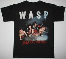 I Wanna Be Somebody WASP Band Black  Cotton All Size Unisex T-Shirt XL
