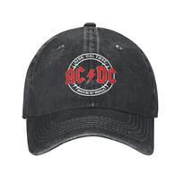 Vintažinės AC Roko Grupės Aukštos Įtampos Beisbolo Kepuraitės Vyrams Moterims Nudėvėto Džinsinio Snapback Kepuraitės Kepurė DC Lauko Neformali Minkšta Kepuraitė Kepurė One Size