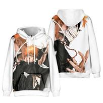 BLEACH Anime Hoodie Autumn Pullover Fashion Unisex Long Sleeve Casual Streetwear Loose Outdoor Clothes XS
