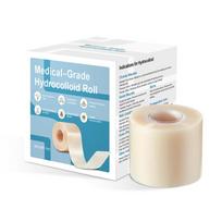 Hidrokoloidinis tvarstis rulonas: Sugerianti drėgnos odos plokštelė gijimui ir skysčių absorbcijai Width 5CM, Length 1M, Thickness 0.3mm beige
