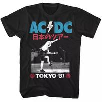 ACDC Tokyo Japan Tour 1981 Men's T Shirt Angus Young Metal Rock Band Concert Top Unisex T-Shirt Graphic Tee L