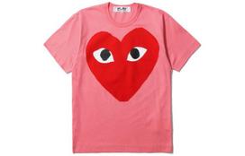CDG Play Pastelle Red Heart T-shirt Pink AZ-T274-051-3 S