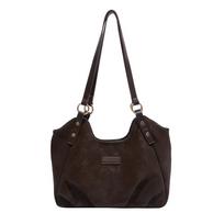Vintage Suede Handbag Women Commuter Tote Bag Shoulder Underarm Bag