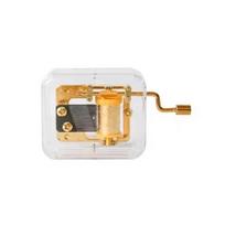 Gold-Plated Music Bell Hand-Cranked Music Box Movement Creative Hand-Cranked Music Box  Home Decor 1PC