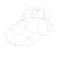 Hat Washer Cage for Washing Machine, Baseball Hat Cleaner Rack with Hollow Mesh Design, Side Buckle Closure Plastic Cap Washer