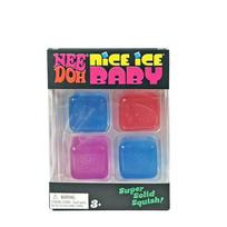 Needoh Nice Berg Giant Sensory Cube Maltose Toy 4 Pack Mini Baby Teenie Cube Squeeze Slow Rebound Stress Reliever Sensory Play