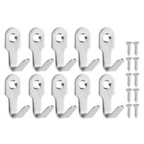 20/10 rink. Mini nerūdijančio plieno kabliukai su varžtais, raktų laikiklis, sieniniai J formos kabliukai, virtuvės reikmenys, vonios įranga Silver 10pcs