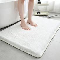 Shaggy Bathroom Mat Soft Plush Water Absorption Non Slip Bath Carpet Quick Dry Floor Rug for Home 40x60cm
