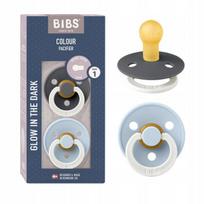Bibs apvalus kaučiuko čiulptukas 2 vnt. 0m+, šviečiantis