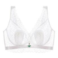 Summer Thin Push Up Bra for Women Full Cup Plus Size Thin Gathered Bra Sexy Lace Bra 34/75C