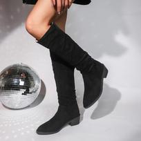 New Trendy British Style Knee High Boots Women Retro Brown Long Women Autumn Suede Knee Casual Boots Big Size 43 36