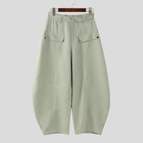 INCERUN Men Zip-up Waist Casual Baggy Drop-crotch Pants Long Trousers M
