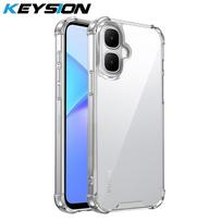 KEYSION Four-Corners Shockproof Transparent Case for Infinix Smart 10 Soft TPU+PC Clear Phone Cover for TECNO Spark Go 2 Pop 10 for Smart 10