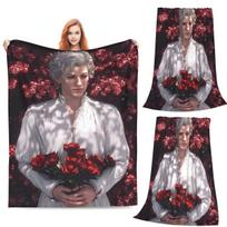 Baldur's Gate 3 Astarion Vampire Character Blanket Soft Warm Flannel Throw Blanket Bedding for Bed Living room Travel Home Sofa 30x40in