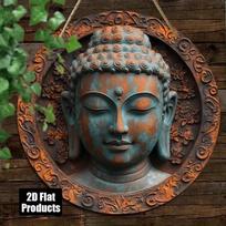 Senovinis Budos Sienos Menas Biuro Dekoras Zen Dovana Skardos Metalinis Tapyba 40x30cm juoda