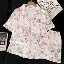 High-End Lace Lace Ice Silk Pajamas Women'S Summer Short-Sleeved Beautiful Girl Casual Loungewear Set M