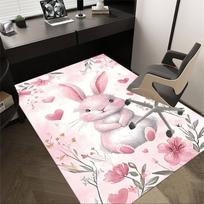 1 vnt. triušio gėlių kilimas Biuro kilimėlis Lauko kilimėlis Namų dekoras Plotinis kilimas Šventinė dovana Biuro stalo kėdės kilimėlis 60cm by 90cm