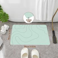 Absorbent Stone Bath Mat Fast Dry Shower Mat Quick Drying Diatomite Stone Shower Mat Entryway Rugs Indoor Non-Slip Washable Door