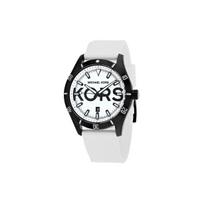 MICHAEL KORS Wrist Watch Quartz Movement Rubber Strap 44mm White Dial Men's Watches 50m Water Resistant MK8893 White Dial