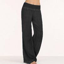 2026 New Large Size Women's Casual Pants, Thin Denim Pants, Simple Wide-Leg Trousers S