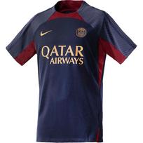 Nike Paris Saint-Germain vyriški futbolo marškinėliai su raidėmis ir spalvų bloku, apvalia kaklu ir trumpomis rankovėmis, tamsiai mėlyni DX3022-499 XL
