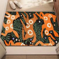 Cute Crocodile Pattern Carpet Non-Slip Door Mat Soft Fluffy Rug for Living Room Bedroom Kids Room Home Decor 40cm x 60cm