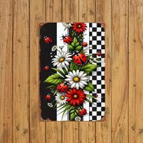 HD Metalinis skardinis ženklas Nuostabus azijietiškas modelis baltu viršumiuku ir mėlynais džinsais Retro metalo sienos menas namų dekoravimui x Colio 20x30cm（7.8x11.8inch） gray