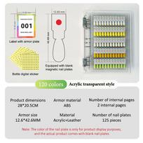 120/180/240 Transparent Colors Magnetic Tips Nail Art Swatch Book Manicure Color Test Storage Book Large Acrylic Works Display