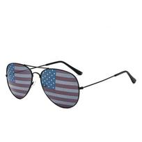 American Flag Aviator Sunglasses UV Protection Patriotic Shades for 4th of July & Outdoor Activities KJ095