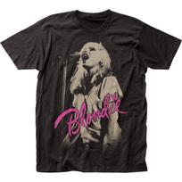 Blondie Mic Unisex T-shirt Music Classic Concert Rock N Roll Band Tee Black Graphic Tee XL