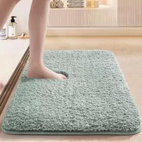 New Non-slip Bath Mat Velvet Thickened Shower Room Doormat Absorbent Encrypted Fluffy Bathroom Rug Bathroom Supplies
