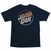 Santa Cruz OPUS FADE DOT Skateboard T Shirt NAVY XXL