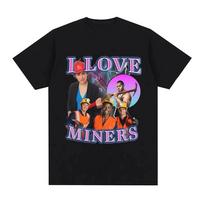 Aš myliu kalnakasius T-shirt Juokingas kalnakasybos entuziasto humoras Grafinis trumpomis rankovėmis T-shirts Moteriški laisvalaikio vasariniai T-shirts Viršus S