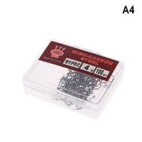 100Pcs/Box High Carbon Steel Fish Hook Durable High Strength Barbed Fishing Hooks With Ring For Carp Fishing Accessories