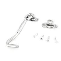 Stainless Steel Hook Lock for Barn Doors Sliding Door Security Latch with Special Screws for Reliable Installation