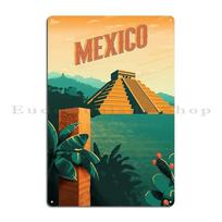 Vintage Travel Mexico Metal Sign Living Room Living Room Character Funny Retro Tin Sign Poster 20x30cm（7.8x11.8inch）