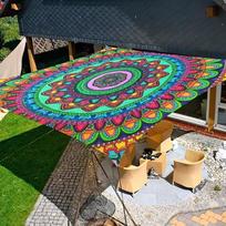 Bohemian Print Sunshade Sail Waterproof Fabric Patio Canopy UV Block Shade  Swimming Pool H