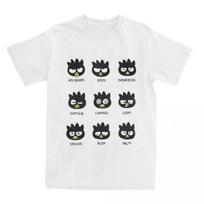 Women T-Shirt Badtz Maru Different Moods Humor Tees Short Sleeve T Shirts O Neck Clothes Women Clothes S