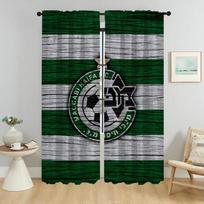 Maccabi Haifa Shades Curtains Child Room Halloween Decoration Tulle for Bedroom Blackout Curtain Partition Curtains 2 Pieces W50xH70cmx2pcs-CL