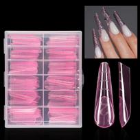Clear Duals Form Acrylic Nail System UVS Gel Nail Mold Full Cover Fasle Nail Tip with Scale Manicure Pedicure Tool 1