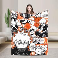 Katsuki Bakugo Anime Antklodė Šilta Minkšta Juokinga Pliušinė Lovos Patalynė Miegamojo Dekoras Kelionės Biuro Flanelinė Lovatiesė Lovos Užvalkalas 30x40in